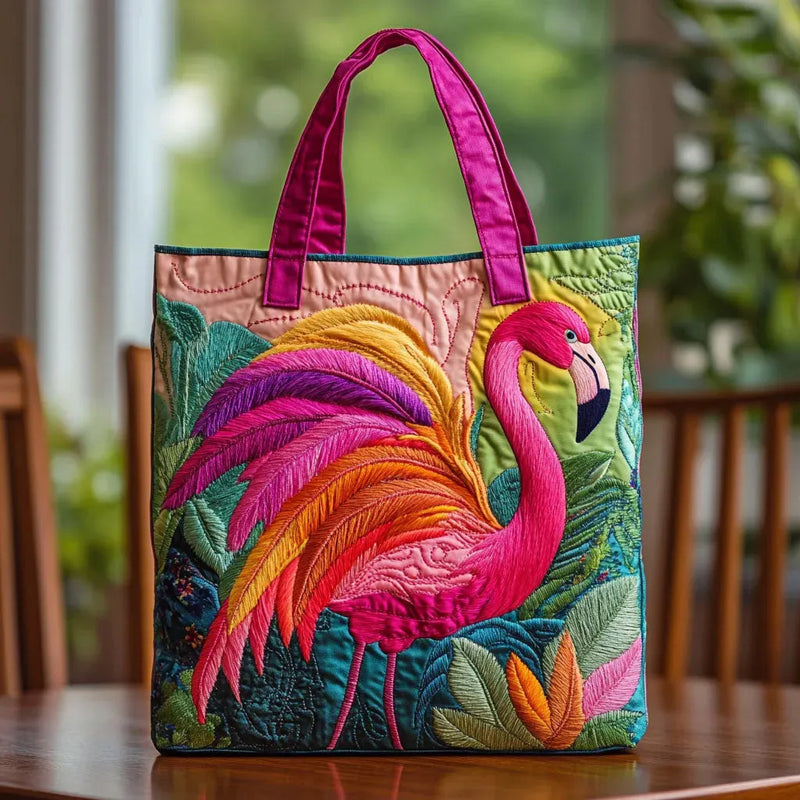 Borsa trapuntata - Fenicottero Arcobaleno