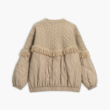 Varel | Giacca trapuntata in maglia intrecciata patchwork