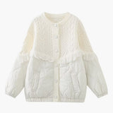 Varel | Giacca trapuntata in maglia intrecciata patchwork