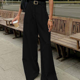 Donna - Pantaloni a gamba larga - Pantaloni casual comodi e alla moda