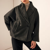 Donna - Cappotto classico in tweed - Stile corto