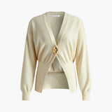 Donna - Cardigan elegante - Morbido tessuto con chiusura a bottoni - Stratificazione alla moda