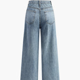 Donna - Jeans asimmetrici a vita larga - Stile alla moda