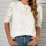 Camicetta in chiffon con maniche a sbuffo da donna
