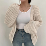 Donna - Cardigan vintage con maniche a lanterna