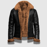 Giacca invernale in pelle Premium da uomo, calda e resistente