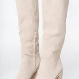 Stivali Alti Donna – Beige, Stile Elegante per Outfit Casual o Eleganti