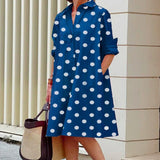 Abito casual midi da donna in cotone e lino – Vestibilità comoda per tutti i giorni