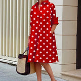 Abito casual midi da donna in cotone e lino – Vestibilità comoda per tutti i giorni