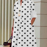 Abito casual midi da donna in cotone e lino – Vestibilità comoda per tutti i giorni