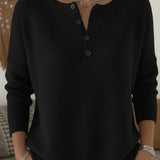 Laura™ | Maglione henley in maglia morbida