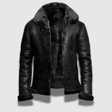 Giacca invernale in pelle Premium da uomo, calda e resistente