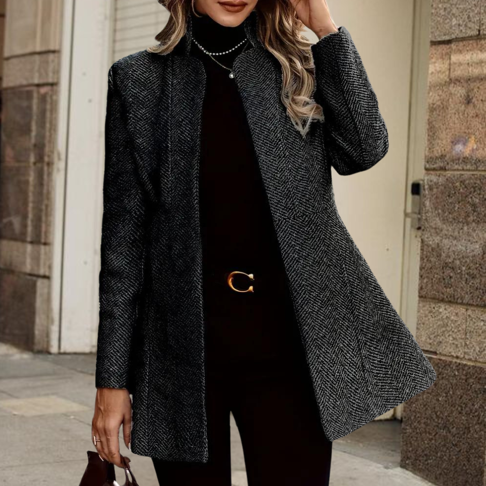 Donna - Trench chic con colletto rialzato