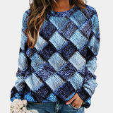 Maglione lavorato a maglia testurizzato da donna con vestibilità comoda e maniche lunghe