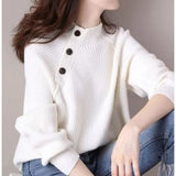 Maglione Vintage da Donna in Maglia per Autunno e Inverno Caldo e alla Moda per Tutti i Giorni
