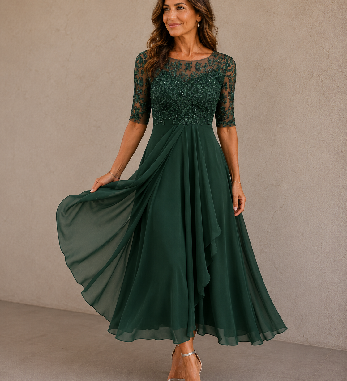 Maria – Abito in Pizzo e Chiffon