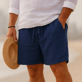 Varel | Pantaloncini eleganti in lino con vita elasticizzata