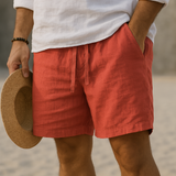 Varel | Pantaloncini eleganti in lino con vita elasticizzata