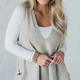 Donna - Gilet a maglia larga - Maglia morbida