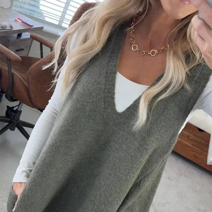 Donna - Gilet a maglia larga - Maglia morbida