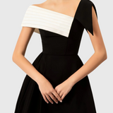 Abito Midi A-Line da Donna – Con Una Spalla, Adatto per Occasioni Festive