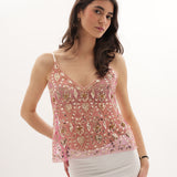 Top Scollo a V per Donne – Con Spalline Sottile, Adatto per Occasioni Festive