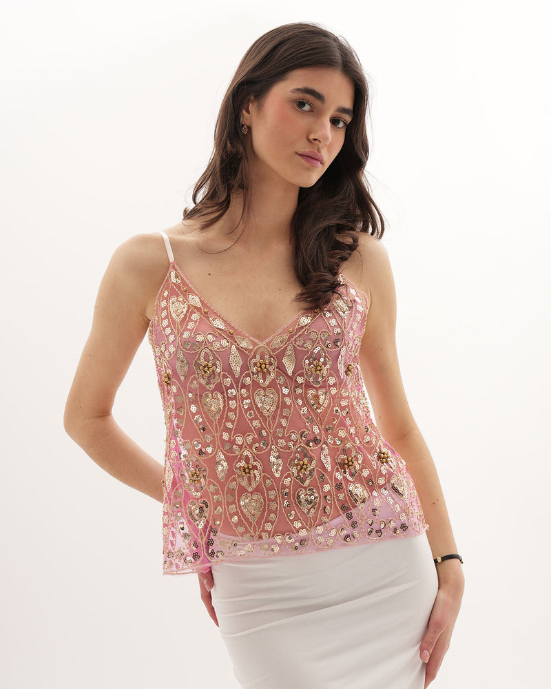Top Scollo a V per Donne – Con Spalline Sottile, Adatto per Occasioni Festive