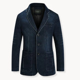 Blazer Uomo Slim Fit – Con Colletto Revers e Tasche Applicate, Adatto per Lavoro e Occasioni Formali