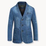 Blazer Uomo Slim Fit – Con Colletto Revers e Tasche Applicate, Adatto per Lavoro e Occasioni Formali
