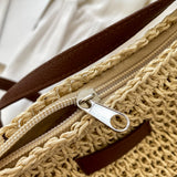 Borsa a Tracolla Estiva in Paglia Fatto a Mano Donna – Borsa Satchel Intrecciata Casual da Spiaggia