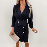 Donna - Abito blazer doppiopetto con cintura