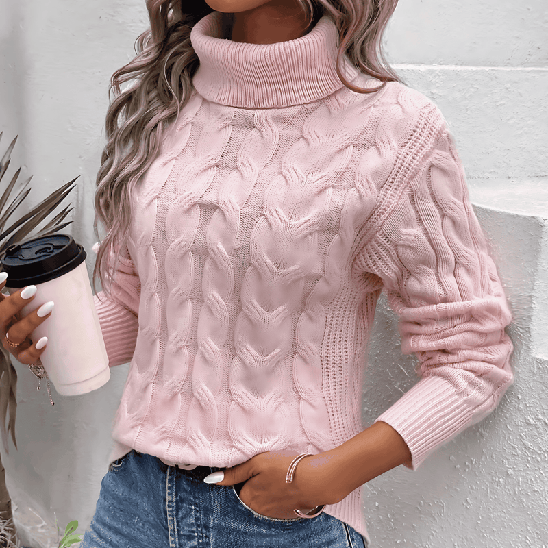 Donna - Accogliente maglia a collo alto - Morbido comfort