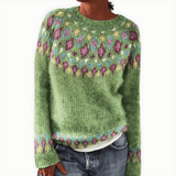 Donna - Accogliente maglione lavorato a maglia - Caldo e alla moda