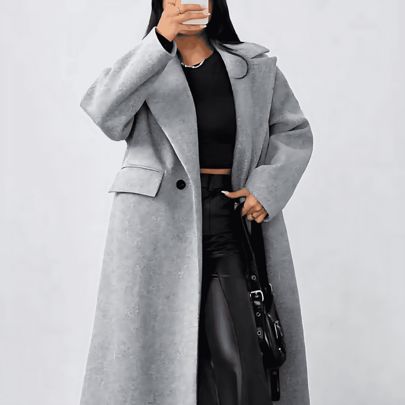 Donna - Cappotto lungo oversize - Foderato caldo