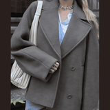Donna - Cappotto oversize in lana - Stile accogliente