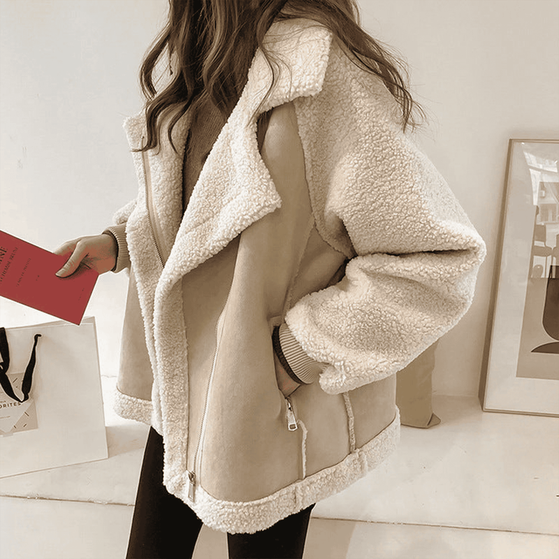 Donna - Cappotto oversize in morbido finto shearling