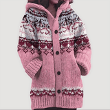 Donna - Cardigan a maglia grossa - Stile Fair Isle