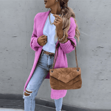 Donna - Cardigan aperto in maglia - Miscela di lana