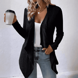 Donna - Cardigan casual e accogliente - Orlo asimmetrico