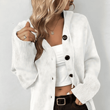 Donna - Cardigan con cappuccio - Maglia calda moderna