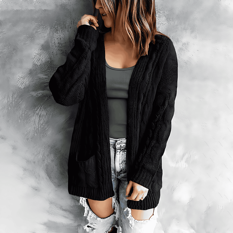 Donna - Cardigan in maglia a cavi - Stile casual