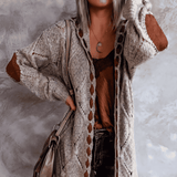 Donna - Cardigan lungo - Con cappuccio