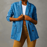 Donna - Elegante blazer in denim - Capispalla versatile e chic