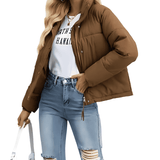 Donna - Giacca Puffer - Calda zip a collo alto