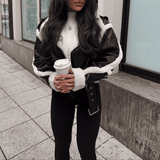 Donna - Giacca biker - Rivestimento in shearling