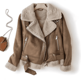 Donna - Giacca biker - Zip asimmetrica e collo foderato