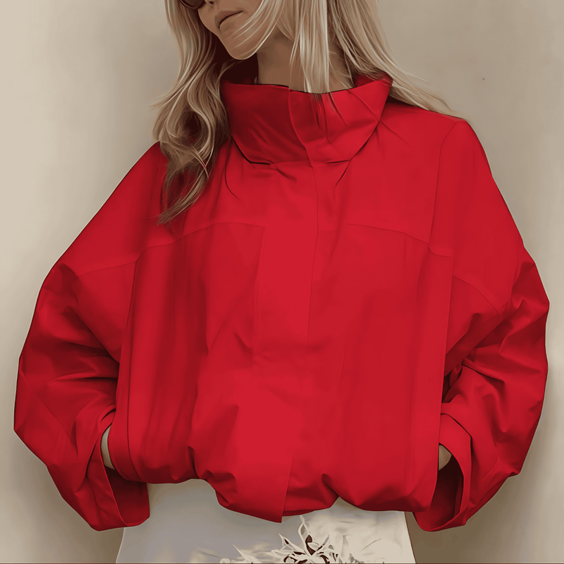 Donna - Giacca funzionale oversize con collo alto