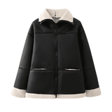 Donna - Giacca in ecopelle con fodera confortevole