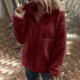Donna - Giacca in pile - Stile collo alto