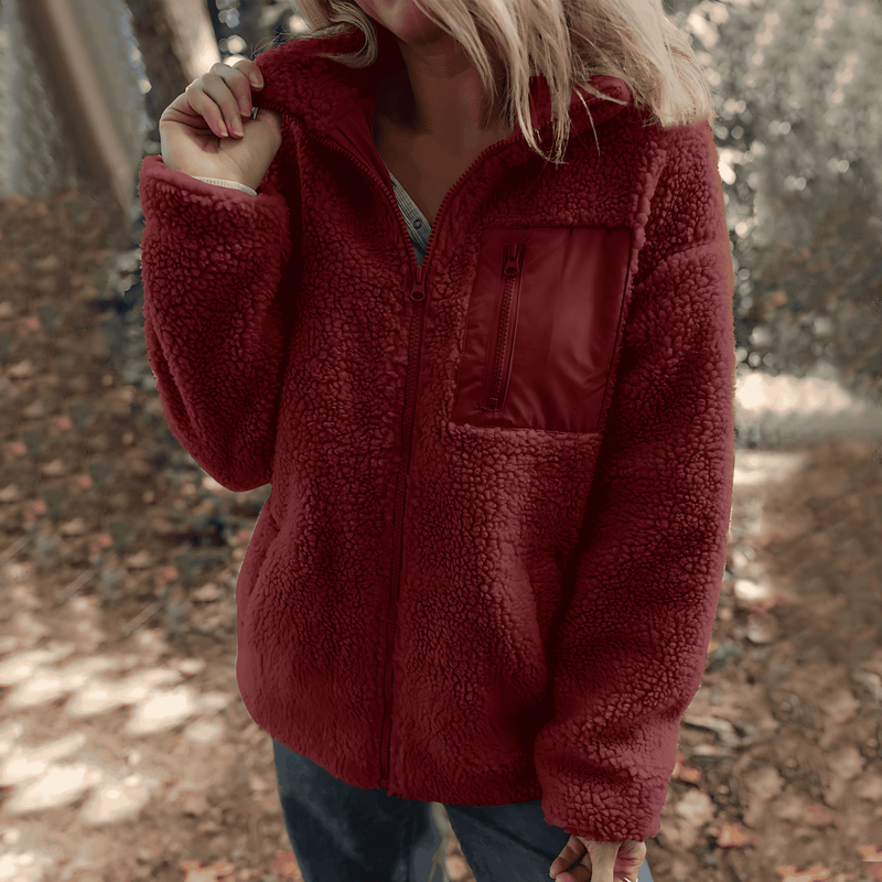 Donna - Giacca in pile - Stile collo alto